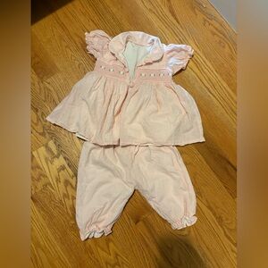 100% Cotton Pink 2-3T Outfit with Embroidery